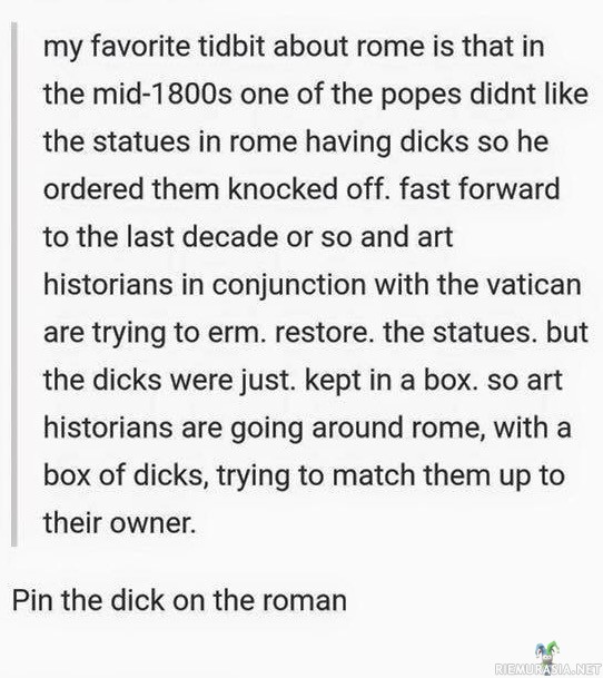 Roomalaisten patsaiden entisöinti