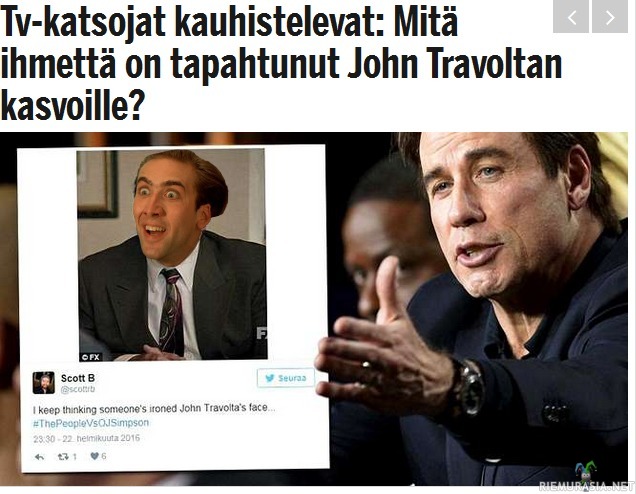 Travoltassa häikkää