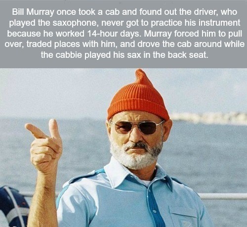Bill Murray on hyvä tyyppi - Oli tämä juttu totta tai ei, niin hyvän mielen se toi.. Murrrrrray on loistava liki ilmeettömine kasvoineen komedioissa(kin).