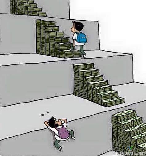 Menestyksen portaat - Ja jotkuy vielä väittää ettei rahalla ja suhteilla pääse elämässä helpommalla..