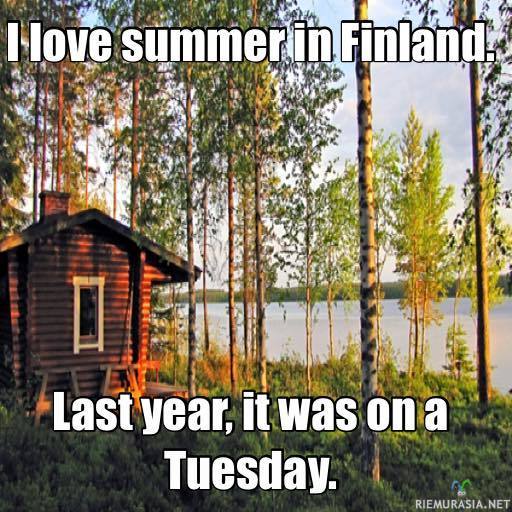 Suomen kesä - Milleköhän viikonpäivälle se osuukaan tänä vuonna?