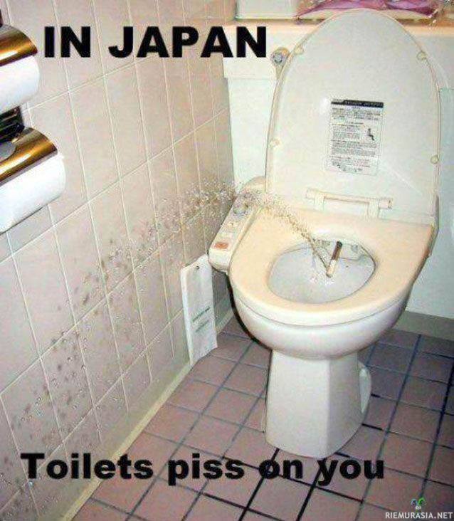 Japanilaiset vessanpöntöt - Kusee sun päälle
