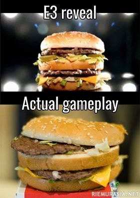 E3 ja varsinainen peli - Pelimessut vs. todellisuus