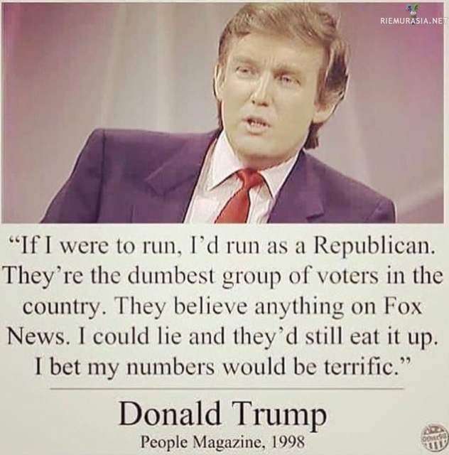 Donald Trump People lehdessä 1998