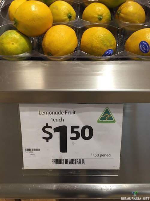 Lemonade fruit - Olispa tuolle hedelmälle jokin sana..