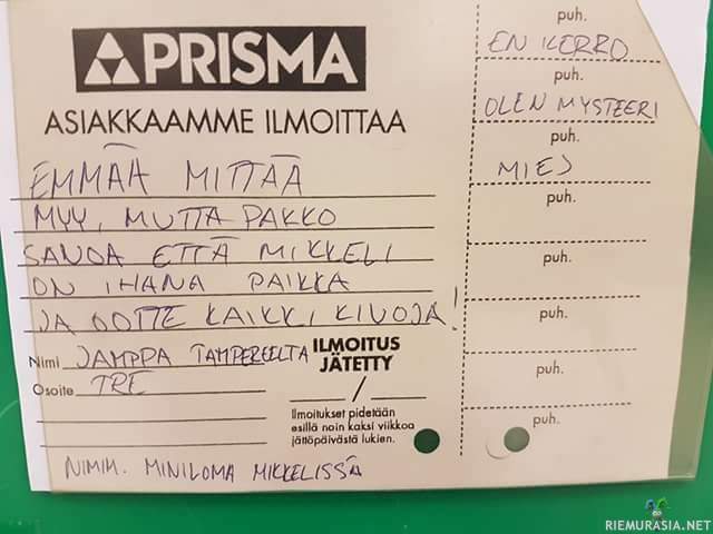 Mikkeli on ihana paikka  - Tampereen Jamppa kävi Mikkelissä minilomalla 