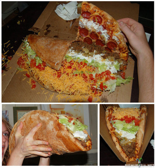 Pizzataco - Pikkunälkään, ruokajuomaksi light-kokis ettei vaan pääse lihoamaan