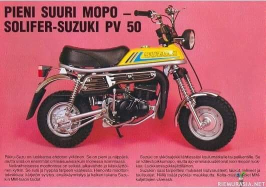 Solifer-Suzuki PV 50 - Vanha mainos maailman kovimmasta moposta 