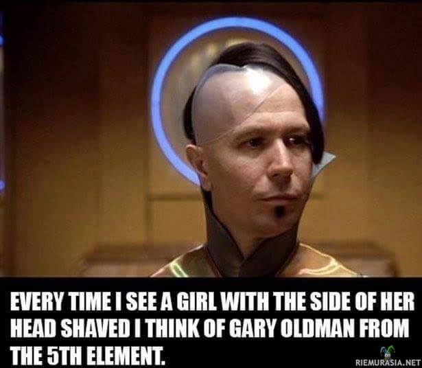 Sivukaljuista tulee mieleen - Gary Oldman elokuvassa Fifth element