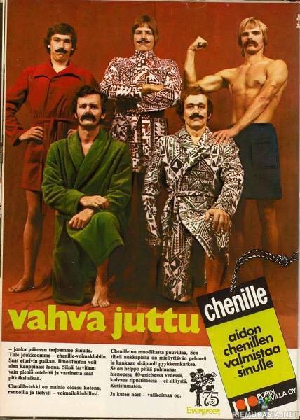 Chenille vaatteet tosimiehille - Tule joukkoomme - chenille voimaklubiin.