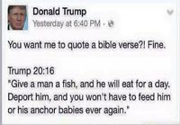 Trump siteeraa raamattua
