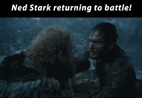 Ned Stark ratsastaa taisteluun (GoT SPOILERVAROITUS)