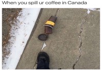 Kun tiputat kahvisi Kanadassa
