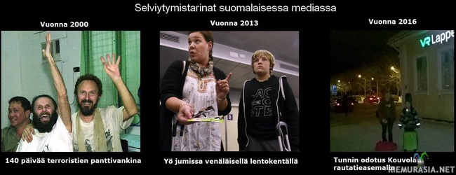 Selviytymistarinat suomalaisessa mediassa