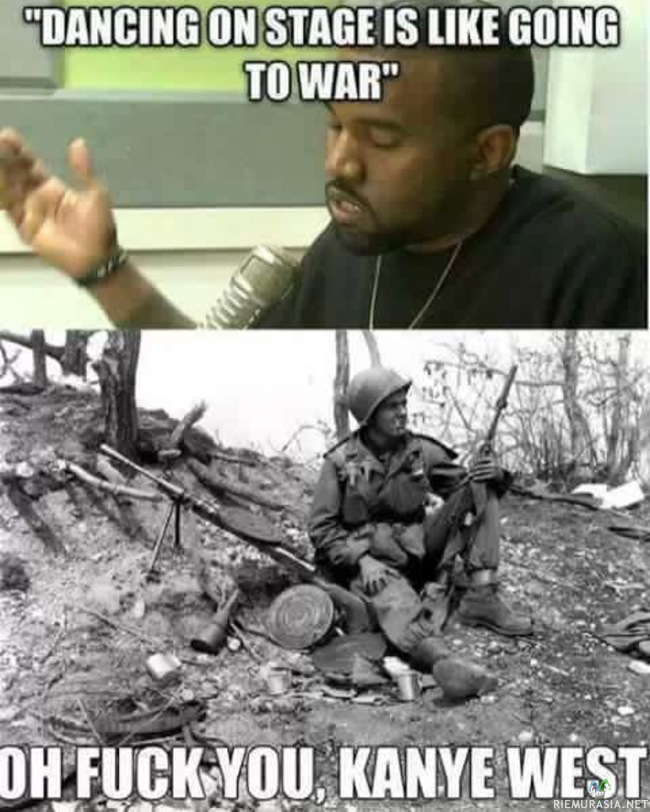 Kuin sodassa olisi - Kanye Westin paikkansa pitävät vertauskuvat