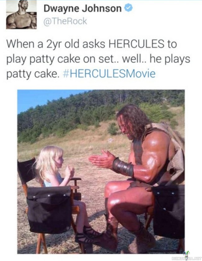 Kun kaksivuotias pyytää leikkimään - Niin silloin menee jopa Herculeskin