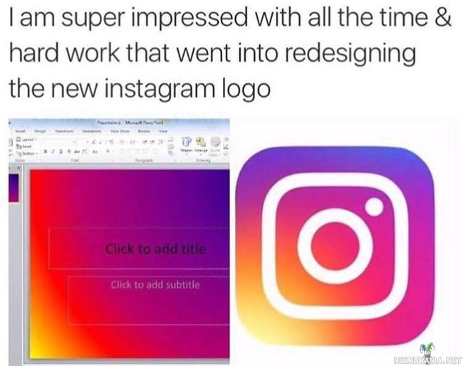 Instagramin uuden logon suunnittelu - Nyt on kyllä nähty vaivaa!