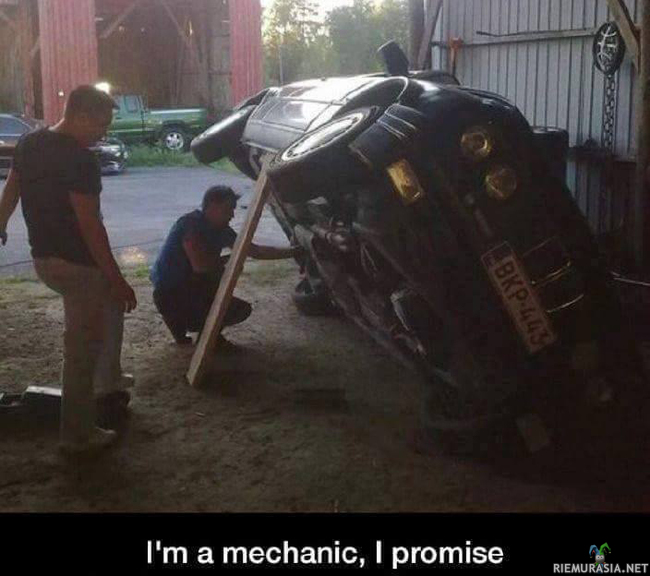 Olen mekaanikko, ei syytä huoleen
