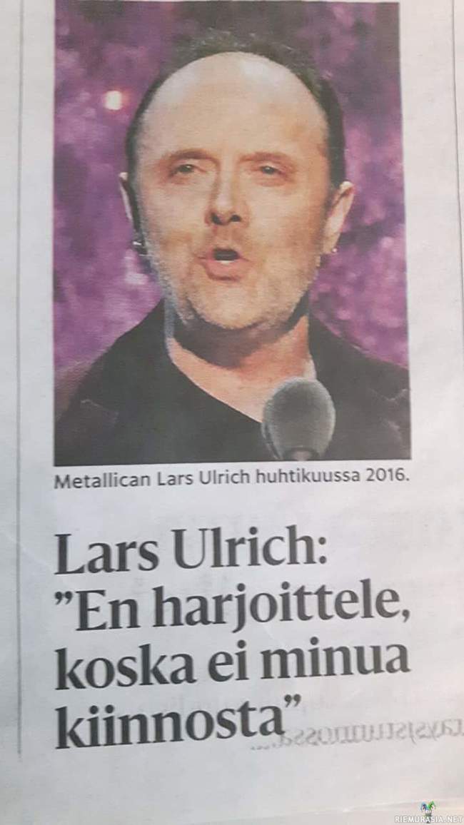 Lars Ulrichia ei kiinnosta