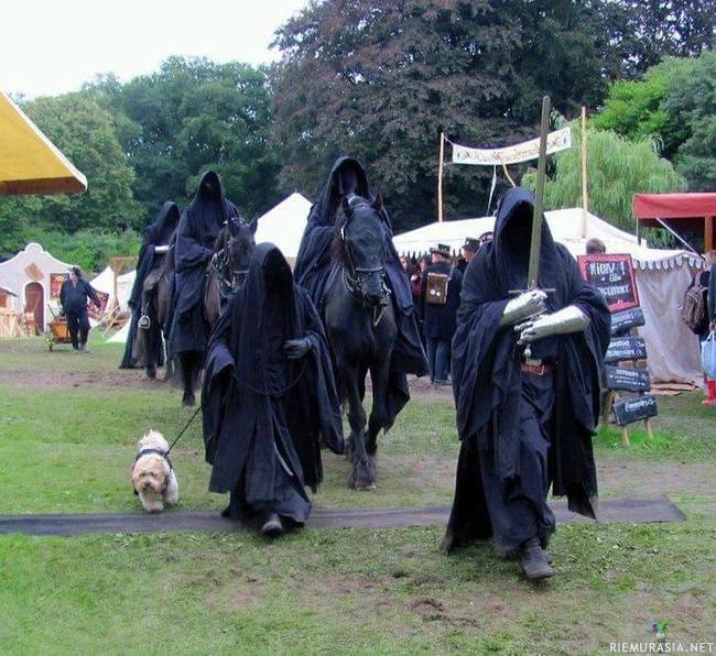 Nazgulien marssi - Vaikka pitää löytää sormus pimeälle herra Sauronille niin siltikään ei jätetä lemmikkejä heitteille