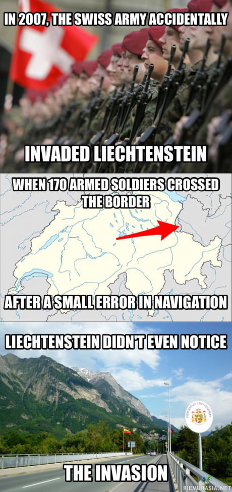 Me vahingossa.. - ..koko Liechtensteinin.