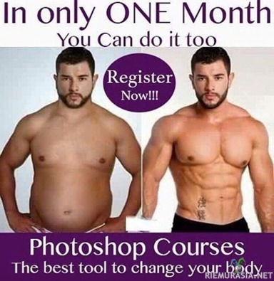 Tuloksia jo yhdessä kuukaudessa! - Aloita sinäkin photoshopin opiskelu niin pääset elämäsi kuntoon!