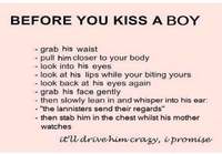 Before you kiss a boy 