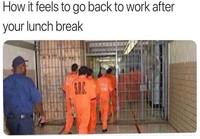 Miltä tuntuu palata töihin lounastauolta