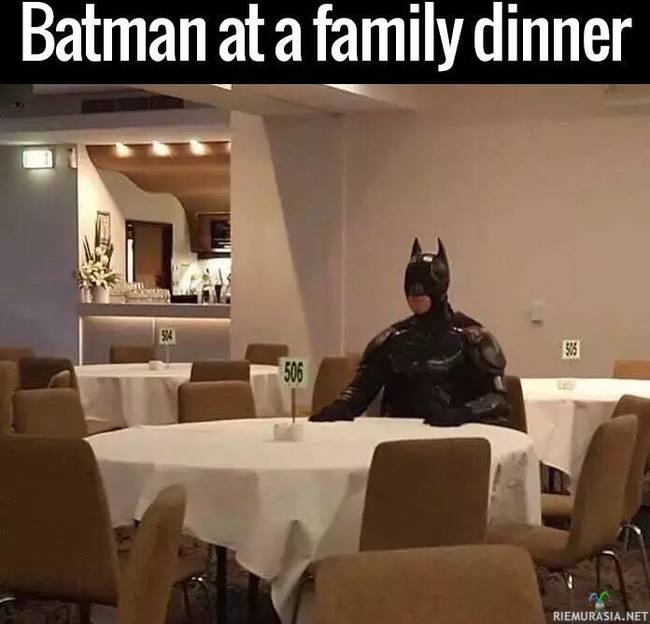 Batman perheillallisella