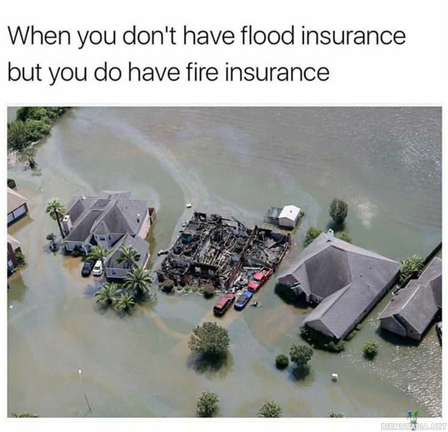 Kun vakuutus ei korvaa tulvavahinkoja - mutta tulipalon kyllä
