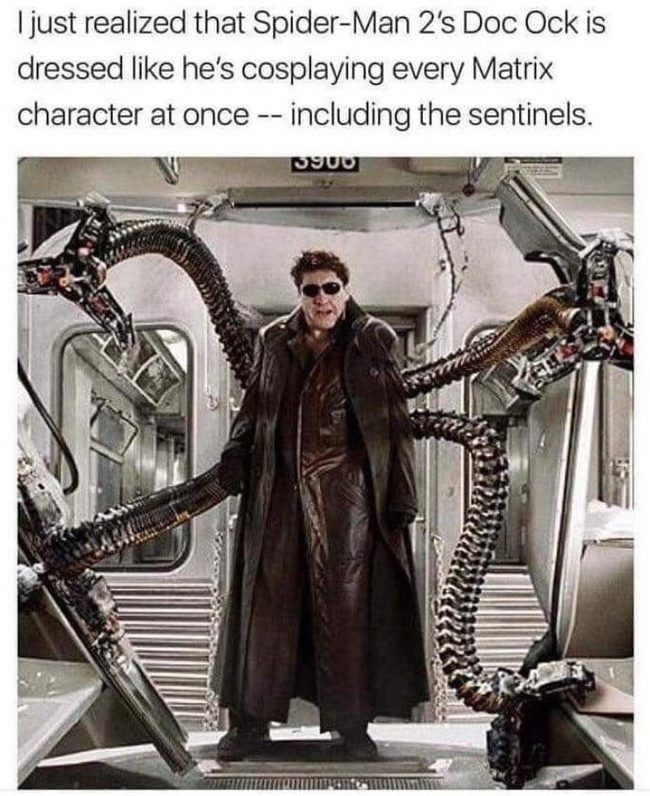 Tohtori mustekalan Matrix cosplay