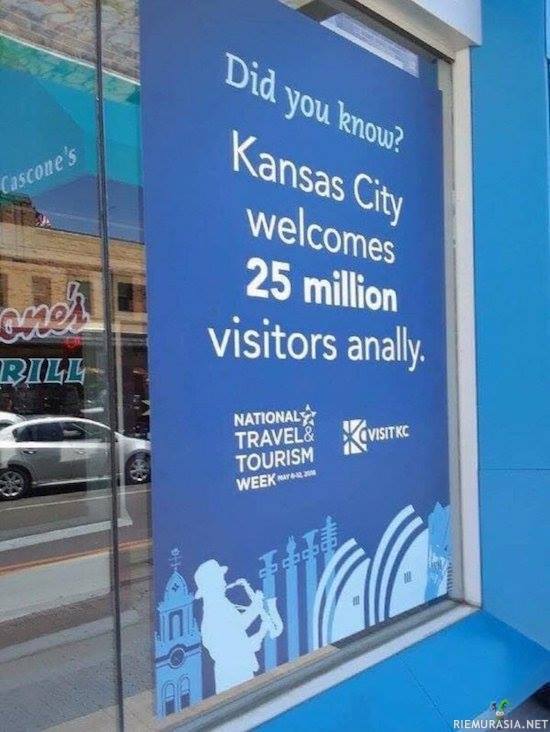 Kansas city toivottaa tervetulleeksi - Takaportin kautta käy aikamoinen kuhina..