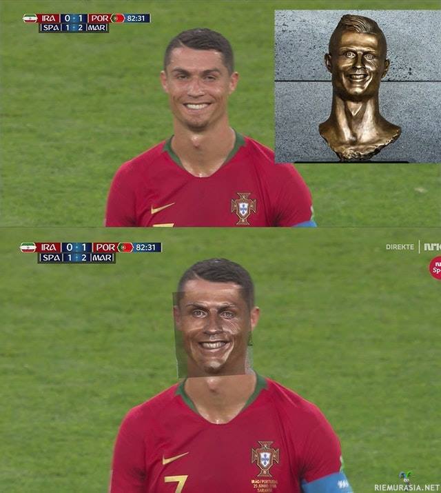 Ronaldo - Ihan patsaansa näköinen
