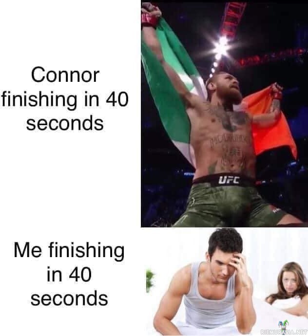 40 Sekunnin suoritus - Tässä pitää tietää UFC-ottelija Conor McGregor joka voitti viimeisimmän ottelunsa 40 sekunnissa