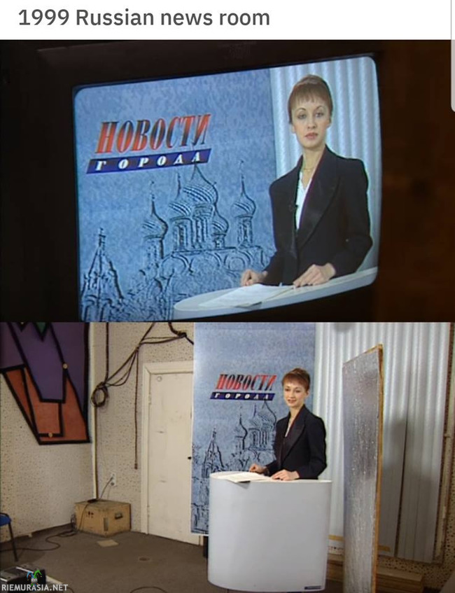 Venäläinen uutisstudio vuonna 1999