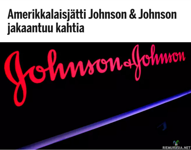 Johnson & Johnson - --&gt; Johnson ja Jonhson
