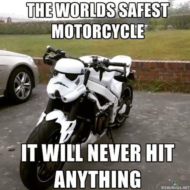 Maailman turvallisin moottoripyörä - Ei osu mihinkään