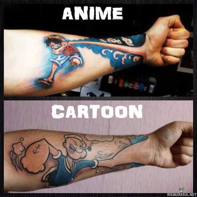 Tatuointeja - Monkey D Luffy ja Kippari Kalle