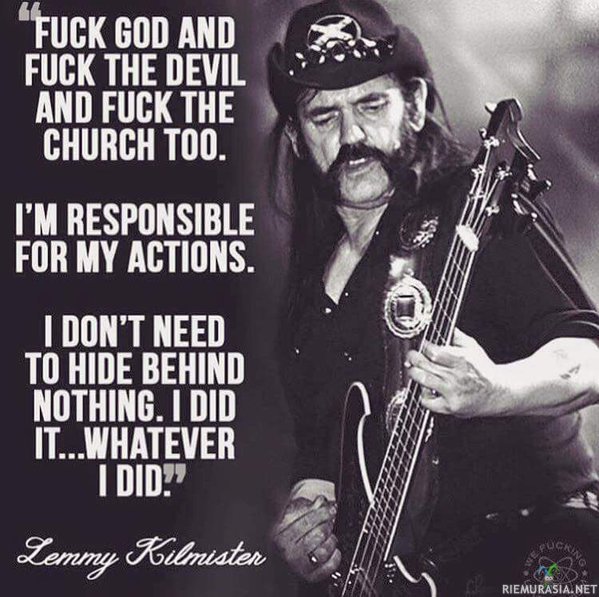 Lemmy says - Lemmy puhui asiaa 