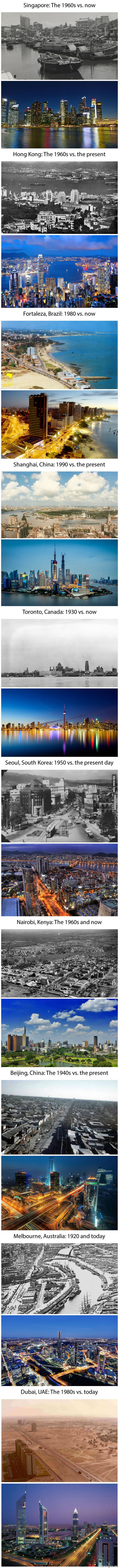 Kaupungit ennen ja nyt
