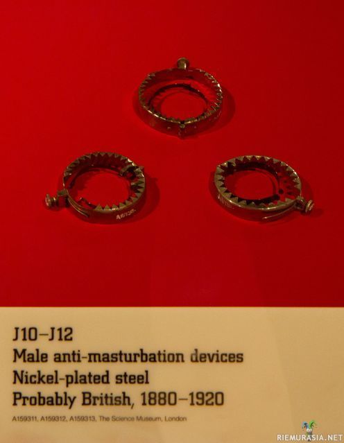 Masturbaation estovälineitä - Lontoon museosta