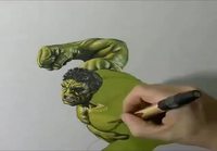 Hulkin piirtämistä