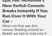 Nintendo Switch - Epic fail