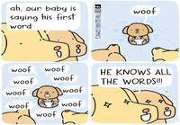 Koiranpennun ensimmäset sanat