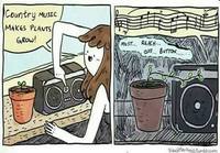 Countrymusiikki saa kasvit kasvamaan