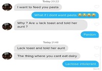 Lack toast and told her aunt?