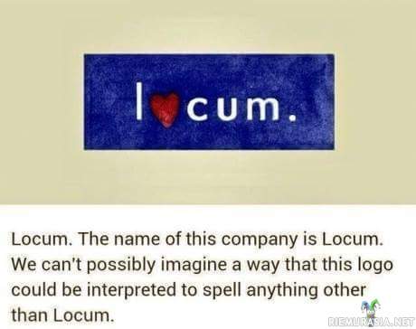 Locum - Eihän tuosta logosta nyt mitenkään voi saada mitään toista käsitystä..