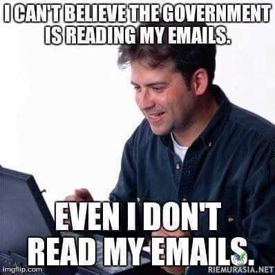 Hallitus lukee sähköpostejasi
