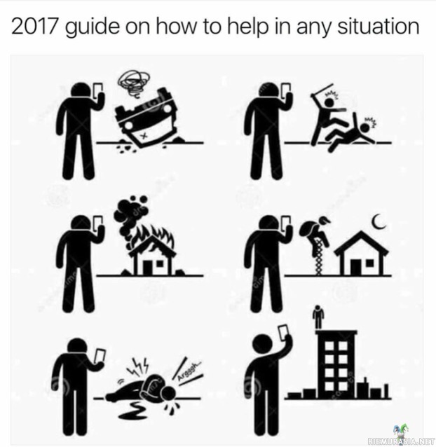 Auttamista eri tilanteissa vuonna 2017