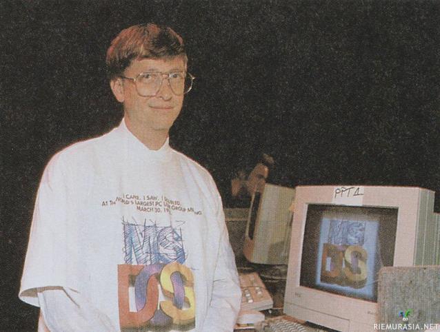 Bill Gates - Mainostaa DOS käyttöjärjestelmää